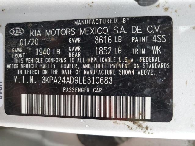 VIN 3KPA24AD9LE310683 2020 KIA Rio, LX no.13