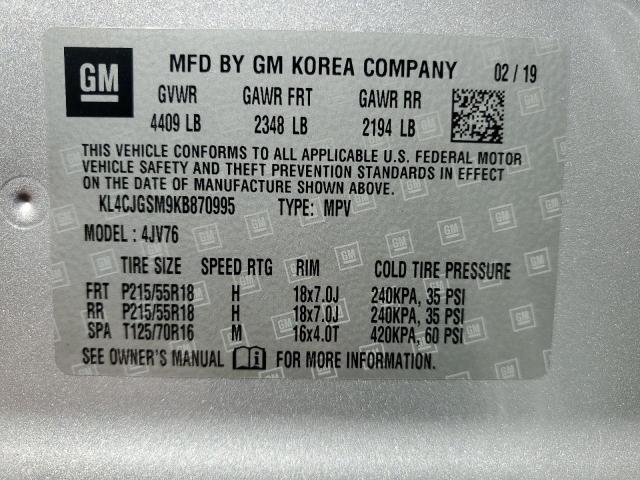 2019 Buick Encore Essence VIN: KL4CJGSM9KB870995 Lot: 58774664