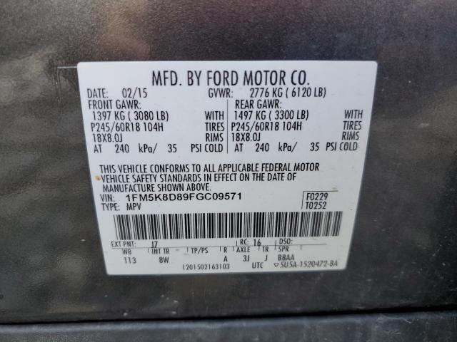 2015 FORD EXPLORER X - 1FM5K8D89FGC09571