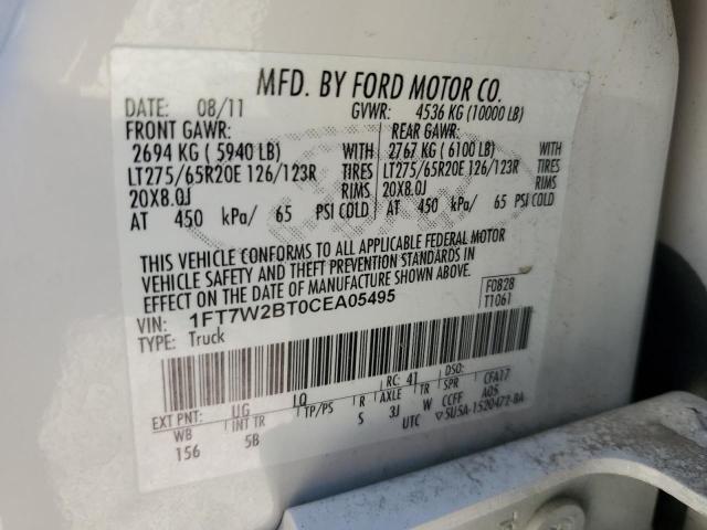 2012 Ford F250 Super Duty VIN: 1FT7W2BT0CEA05495 Lot: 60772414