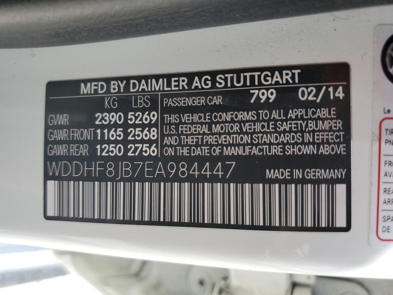 WDDHF8JB7EA984447 2014 Mercedes-Benz E 350 4Matic