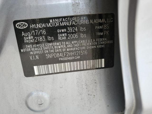 2017 HYUNDAI ELANTRA SE - 5NPD84LF2HH121516