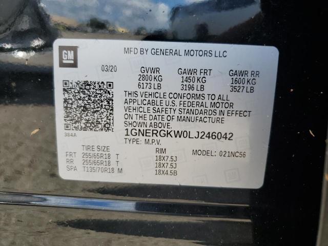 2020 Chevrolet Traverse Lt VIN: 1GNERGKW0LJ246042 Lot: 59695374