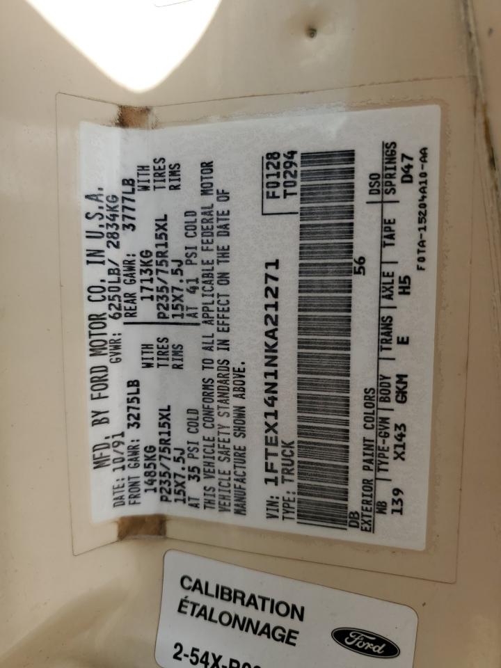 1FTEX14N1NKA21271 1992 Ford F150