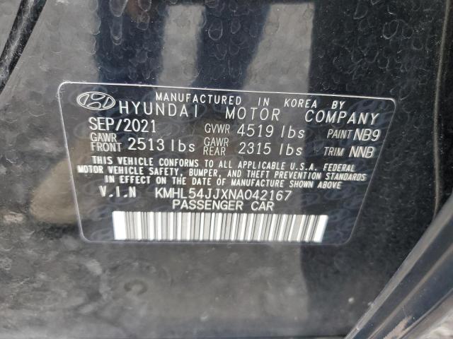 2022 Hyundai Sonata Hybrid VIN: KMHL54JJXNA042167 Lot: 57505794