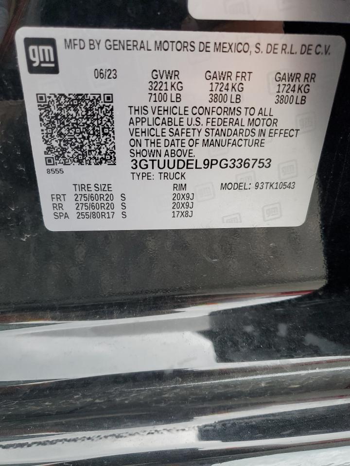 3GTUUDEL9PG336753 2023 GMC Sierra K1500 Slt