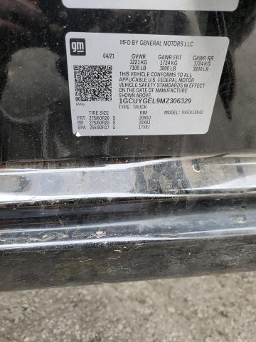 2021 Chevrolet Silverado K1500 Ltz VIN: 1GCUYGEL9MZ306329 Lot: 57203264