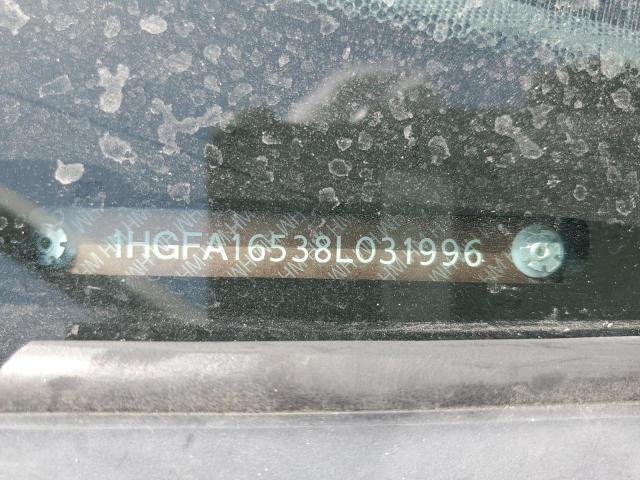 2008 Honda Civic Lx VIN: 1HGFA16538L031996 Lot: 59489614