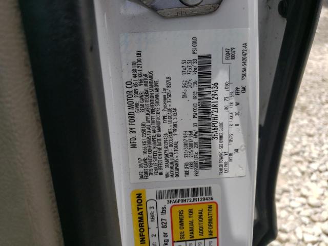 VIN 3FA6P0H72JR129436 2018 Ford Fusion, SE no.12