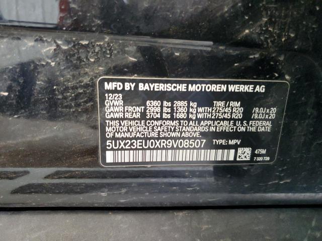 2024 BMW X5 xDrive40I VIN: 5UX23EU0XR9V08507 Lot: 59696574