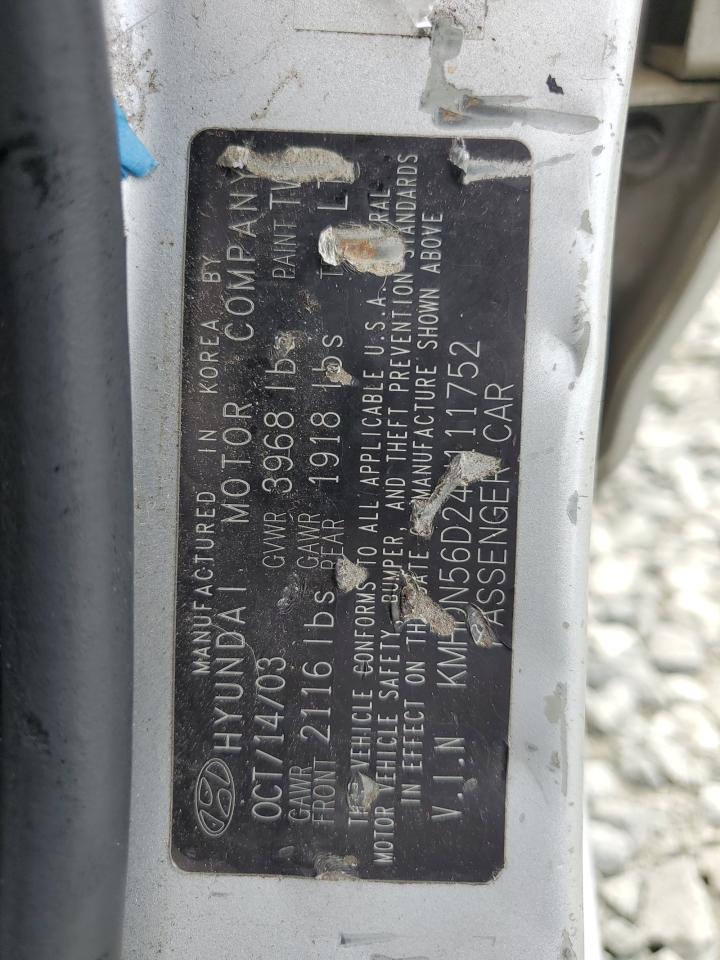 KMHDN56D24U111752 2004 Hyundai Elantra Gls