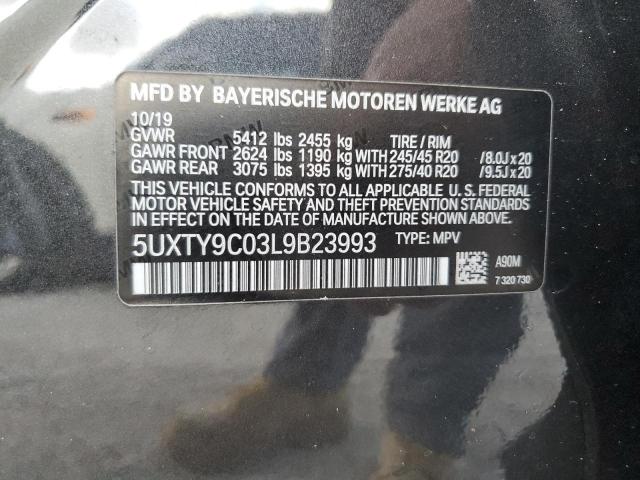 2020 BMW X3 xDrivem40I VIN: 5UXTY9C03L9B23993 Lot: 59579224