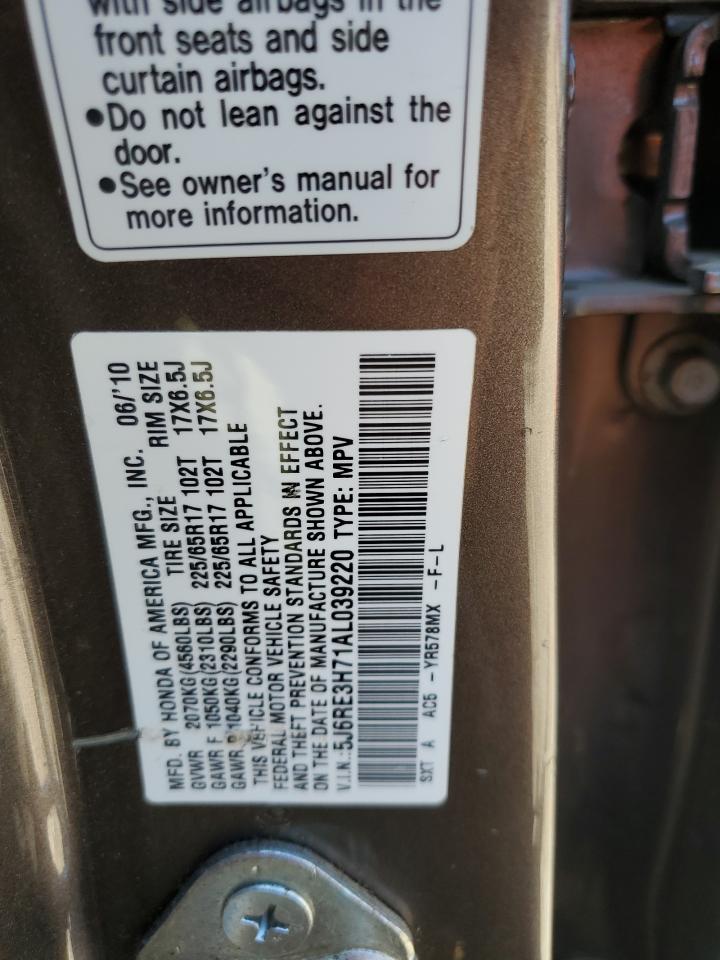 5J6RE3H71AL039220 2010 Honda Cr-V Exl