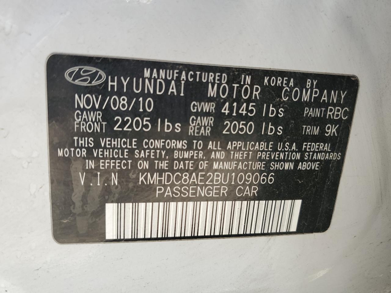 KMHDC8AE2BU109066 2011 Hyundai Elantra Touring Gls