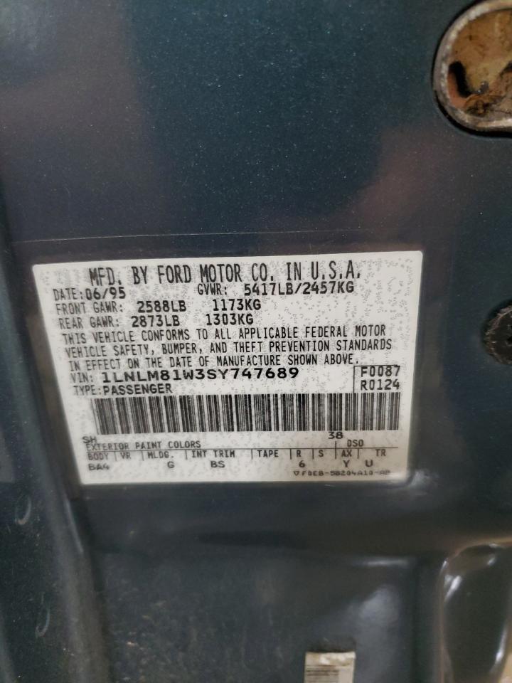 1LNLM81W3SY747689 1995 Lincoln Town Car Executive