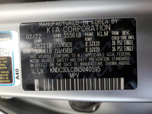 VIN KNDC3DLC8N5040595 2022 KIA EV6 LIGHT no.14