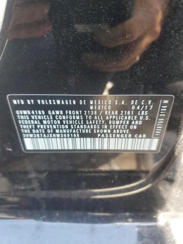 2017 Volkswagen Jetta S VIN: 3VW2B7AJXHM369165 Lot: 58639884