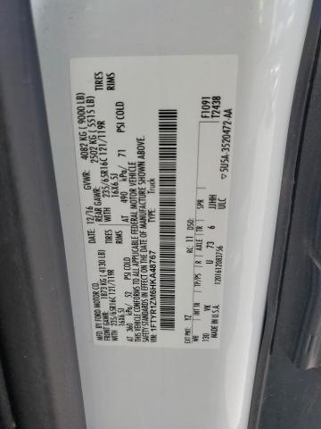 2017 Ford Transit T-250 VIN: 1FTYR1ZM6HKA48767 Lot: 58040914