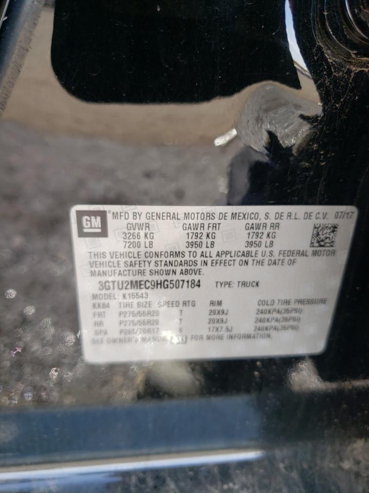 3GTU2MEC9HG507184 2017 GMC Sierra K1500 Sle