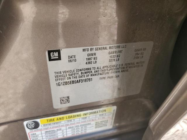 2010 Chevrolet Malibu Ls VIN: 1G1ZB5EB9AF318781 Lot: 57984104