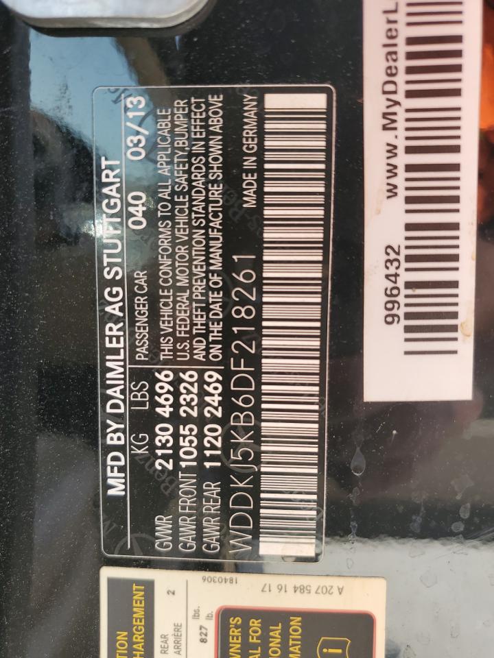 WDDKJ5KB6DF218261 2013 Mercedes-Benz E 350