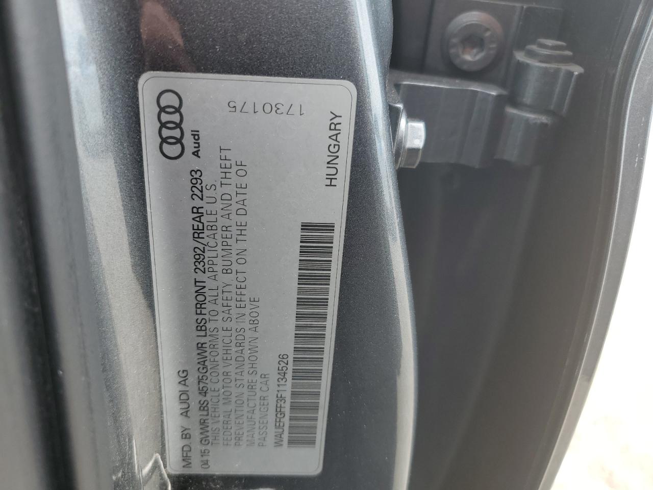 WAUEFGFF3F1134526 2015 Audi A3 Premium Plus