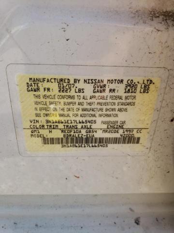 2007 Nissan Sentra 2.0 VIN: 3N1AB61E17L665405 Lot: 57774274
