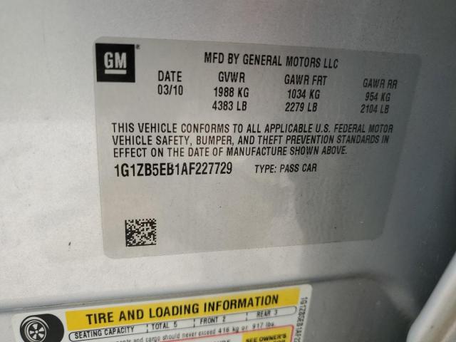 2010 Chevrolet Malibu Ls VIN: 1G1ZB5EB1AF227729 Lot: 59821544