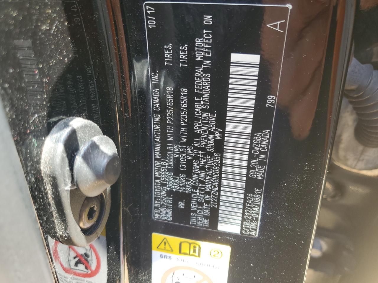 2T2ZZMCA6HC083956 2017 Lexus Rx 350 Base