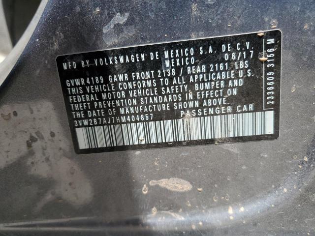 2017 VOLKSWAGEN JETTA S - 3VW2B7AJ7HM404857