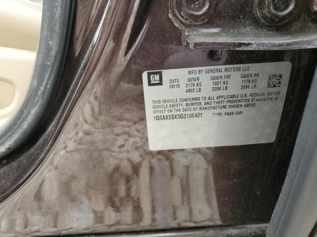 2016 Cadillac Cts Luxury Collection VIN: 1G6AX5SX3G0106401 Lot: 60830304