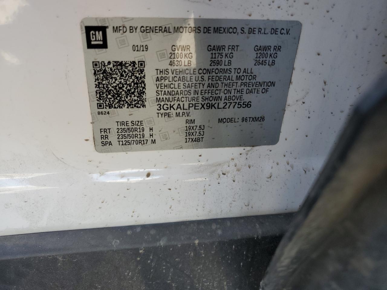 3GKALPEX9KL277556 2019 GMC Terrain Slt