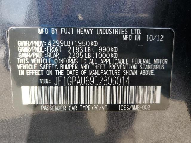 2013 Subaru Impreza Sport Limited VIN: JF1GPAU69D2806014 Lot: 57967674