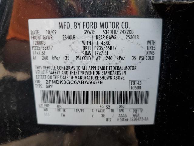 2010 Ford Edge Se VIN: 2FMDK3GC6ABA56579 Lot: 57564804