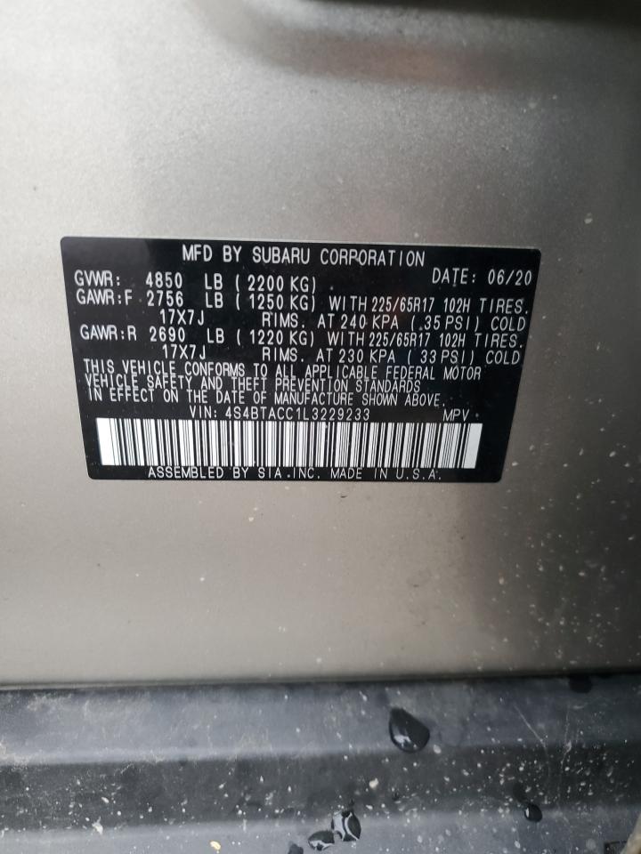 4S4BTACC1L3229233 2020 Subaru Outback Premium