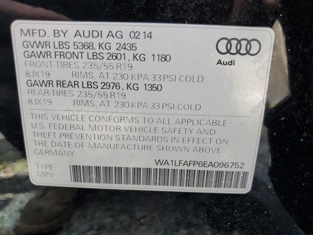 2014 Audi Q5 Premium Plus VIN: WA1LFAFP6EA096752 Lot: 57944054