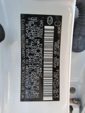 2014 Lexus Es 300H VIN: JTHBW1GG4E2046814 Lot: 57047914