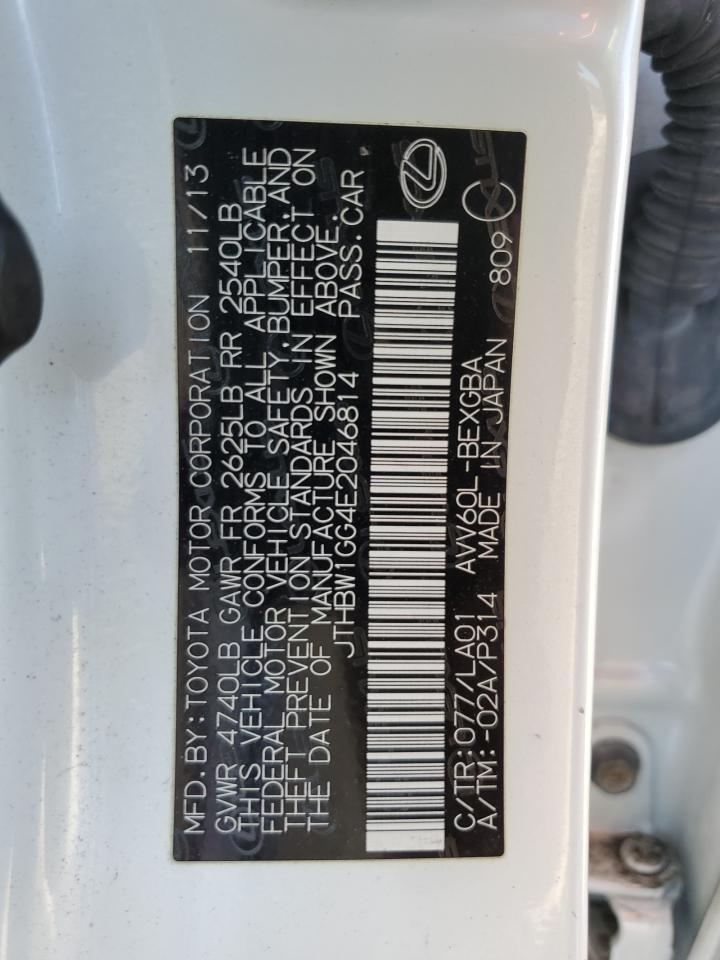 JTHBW1GG4E2046814 2014 Lexus Es 300H