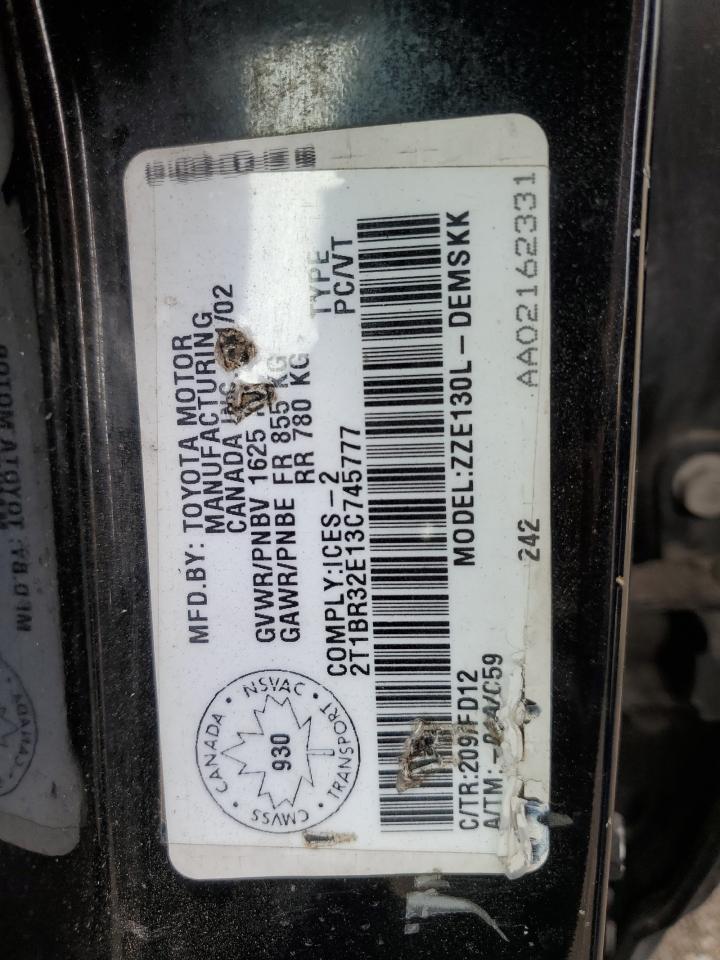 2T1BR32E13C745777 2003 Toyota Corolla Ce