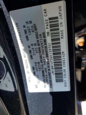 2017 Mazda 3 Touring VIN: JM1BN1V75H1139701 Lot: 61216314