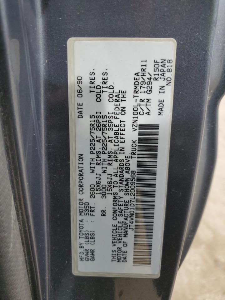 JT4VN01D7L2009568 1990 Toyota Pickup 1/2 Ton Short Wheelbase Dlx