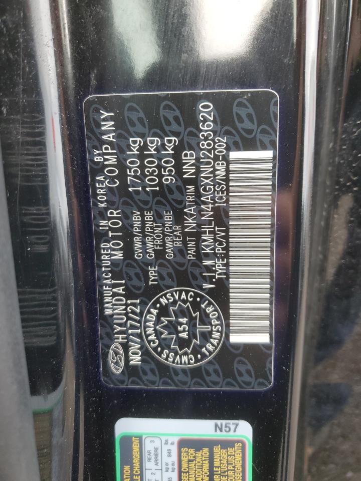 KMHLN4AGXNU283620 2022 Hyundai Elantra Sel