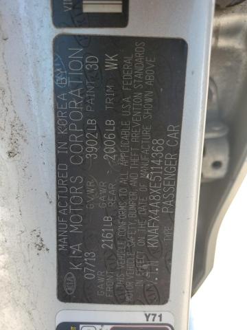 2014 Kia Forte Ex VIN: KNAFX4A8XE5114368 Lot: 60339294