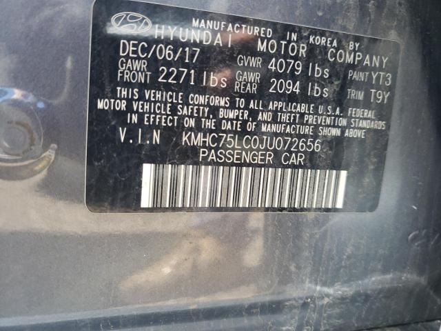 2018 HYUNDAI IONIQ - KMHC75LC0JU072656