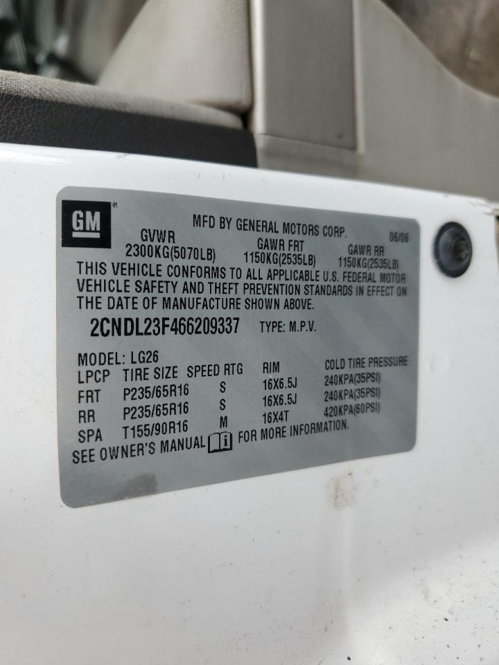 2CNDL23F466209337 2006 Chevrolet Equinox Ls