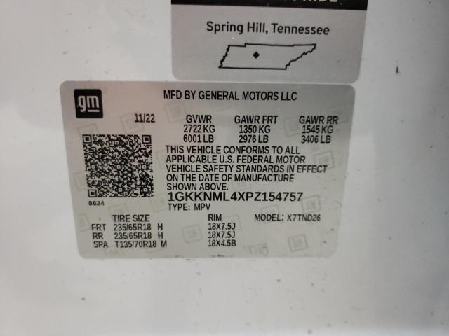 2023 GMC Acadia Slt VIN: 1GKKNML4XPZ154757 Lot: 60129274