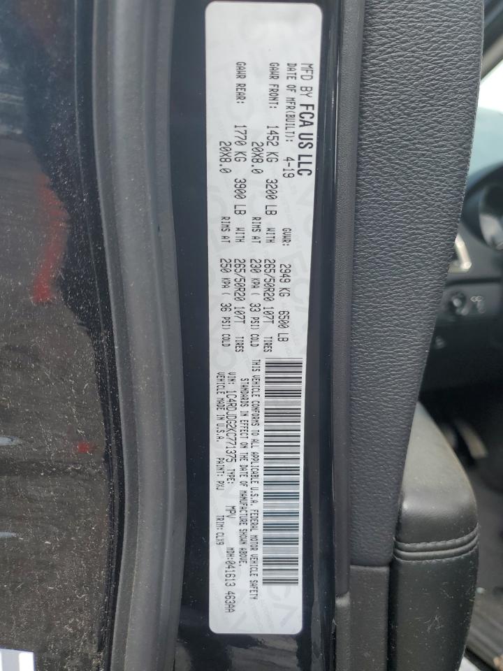 1C4RDJDG2KC771375 2019 Dodge Durango Gt