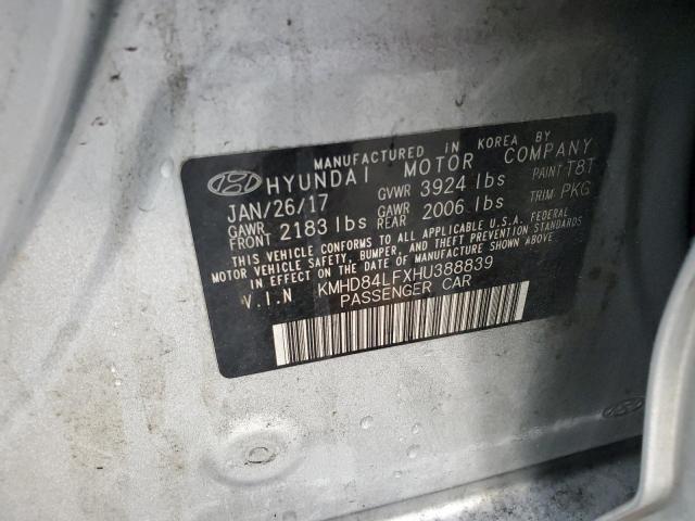 KMHD84LFXHU388839 2017 HYUNDAI ELANTRA - Image 13