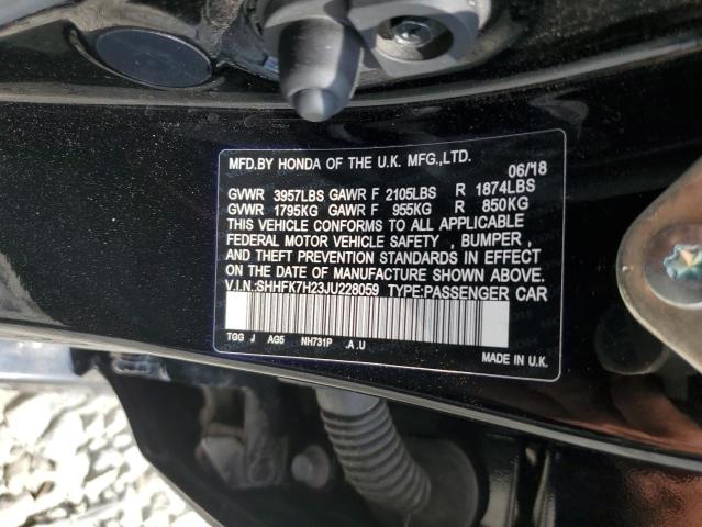 SHHFK7H23JU228059 2018 Honda Civic Lx