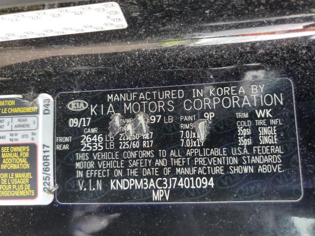 2018 Kia Sportage Lx VIN: KNDPM3AC3J7401094 Lot: 58216244